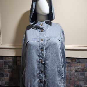 Women's Grey Hooded Jacket